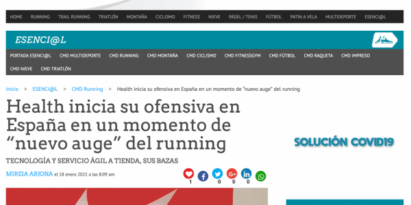 Health inicia su ofensiva en España en un momento de “nuevo auge” del running