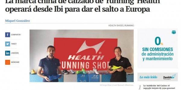 La marca china de calzado de ‘running’ Health operará desde Ibi para dar el salto a Europa
