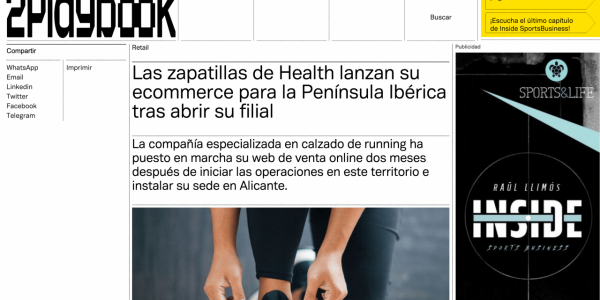 Las zapatillas de Health lanzan su ecommerce para la Península Ibérica tras abrir su filial